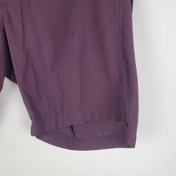 Lululemon 9" Union Shorts Mens 38 Maroon Gray Chambray Performance Chino - Picture 6 of 9